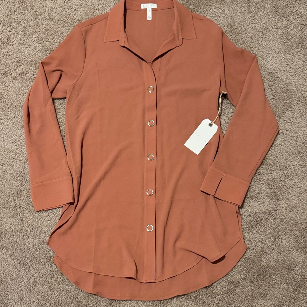 Leith Terracotta Button-Down Shirt